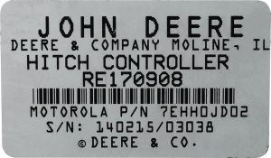 Repair of Hitch Controller John Deere